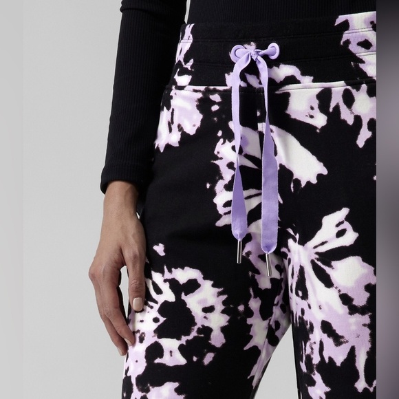 Athleta Balance Printed Jogger Pants Willow Elfin Purple Tie Dye Size XXS NEW - Picture 2 of 14